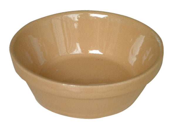 Ceramic cone bowl flat beige