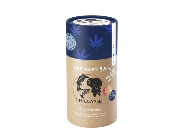 CHILLAX Dog Food Supplement CBD Biscuit Apple Fennel - 5 mg