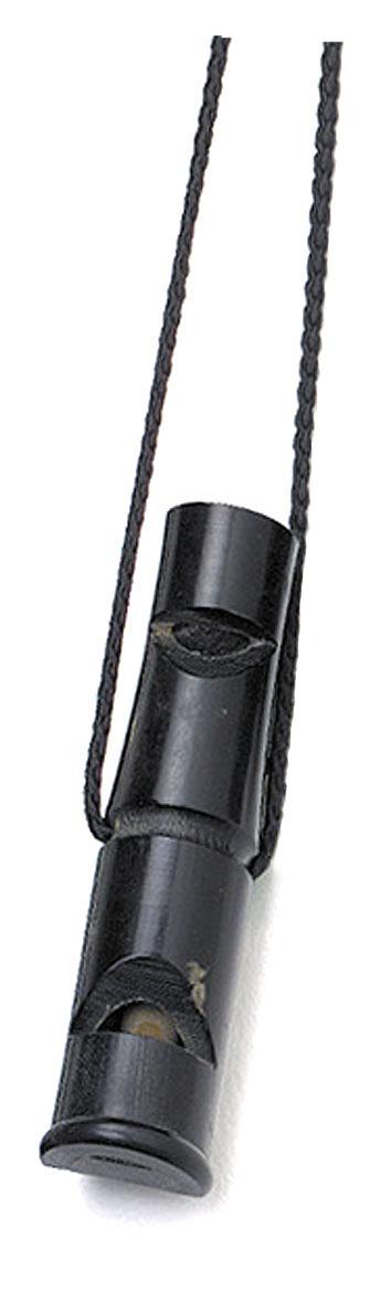 Two-tone buffalo horn dog whistle