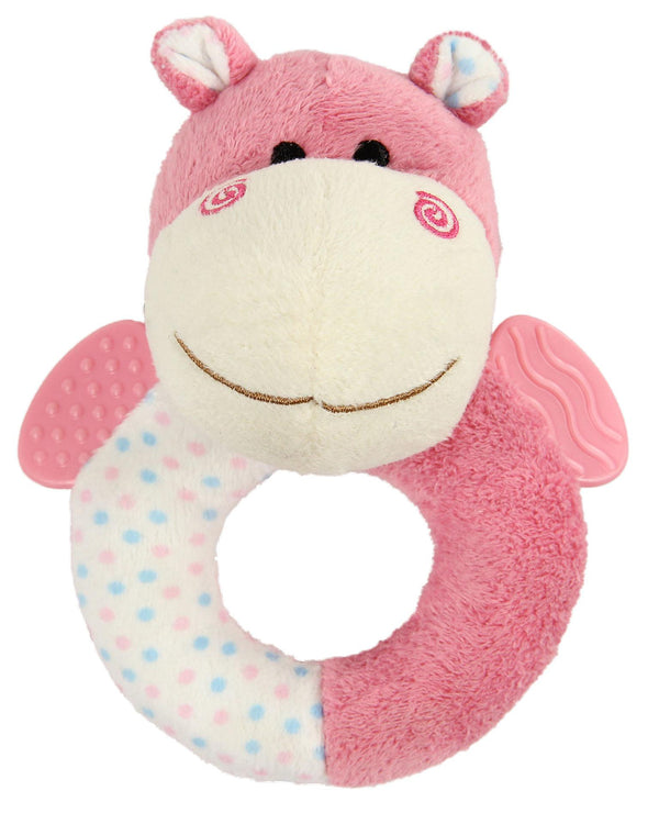 Go Puppy hippopotamus on ring, 1 squeaker