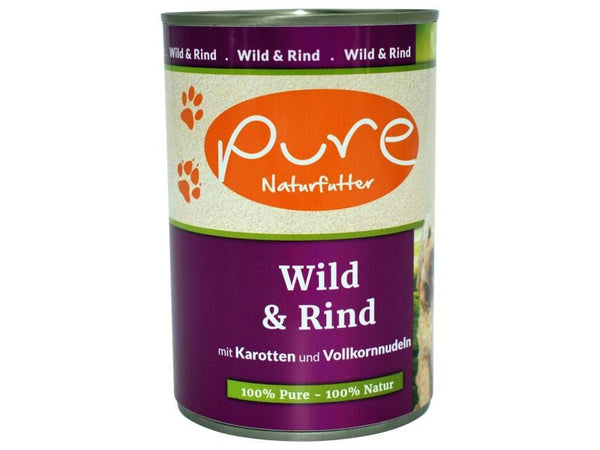 PURE Natural Food Wet Food Menu Game & Beef 400g