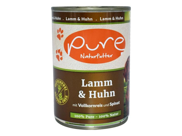 PURE Natural Food Wet Food Menu Lamb & Chicken 400g