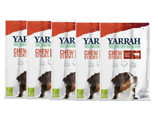 Yarrah Chew Sticks Organic Dog Chews 5 x 33g 