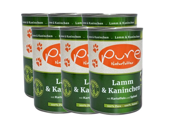 PURE Natural Food Wet Food Menu Lamb & Rabbit 400g