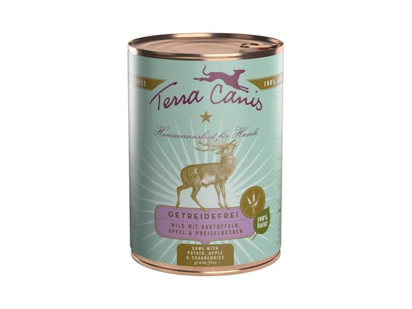 Terra Canis wet food menu grain-free with game