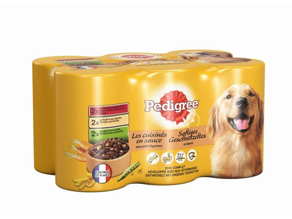 Pedigree Wet Food Adult Juicy Shredded, 6x400g