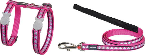 RedDingo Harness and Leash Reflective Fish