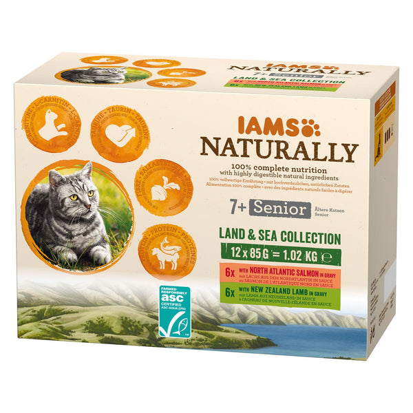 Iams Naturally Senior Land &amp; Sea Mix