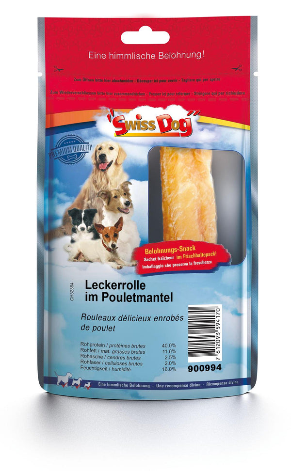 SwissDog delicious rolls in a chicken coat