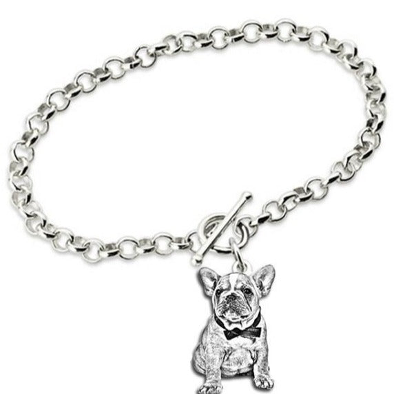 Bracelet with silver engraving of your furry nose