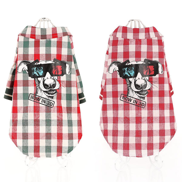 Plaid dog shirt